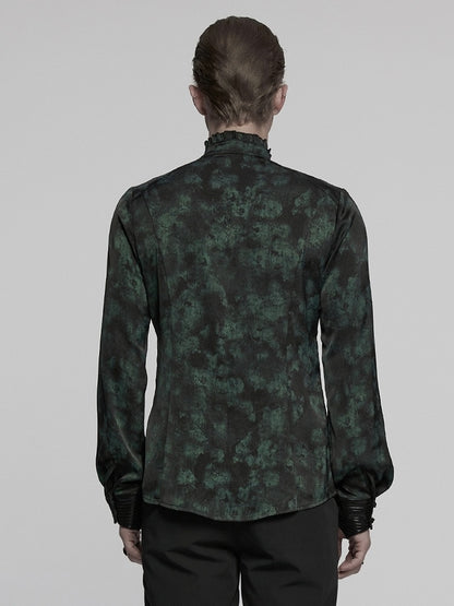 Goth Black Men's Shirt Green