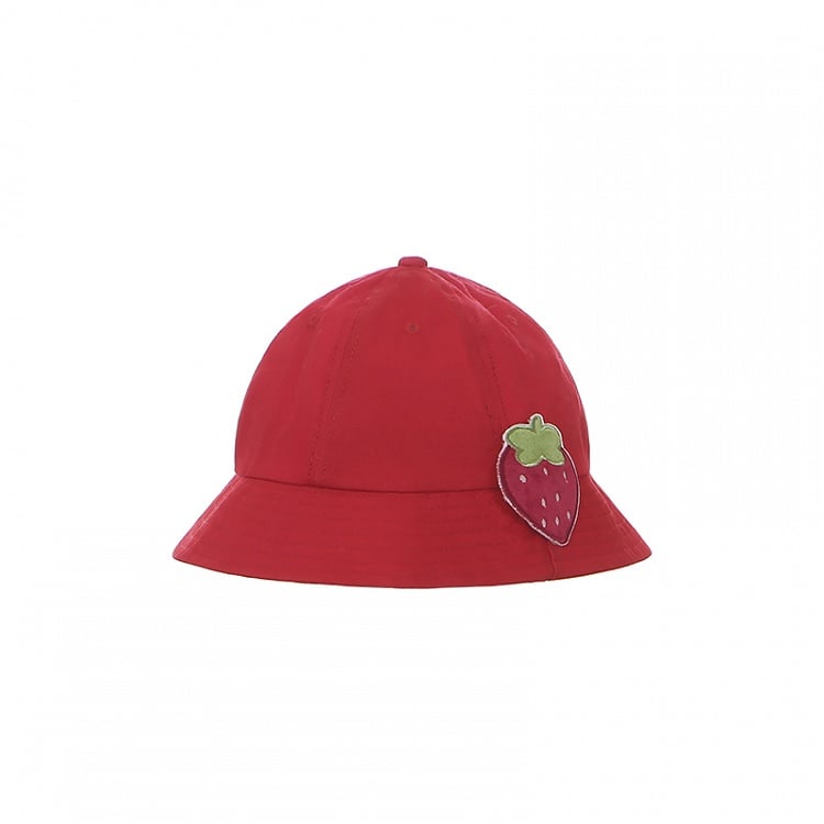 Hat Applique Light Strawberry Pink/Wine Red