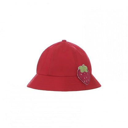 Hat Applique Light Strawberry Pink/Wine Red