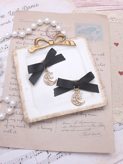 Options 7 Bowknot Jirai Color Kei Moon Charm Hairclip