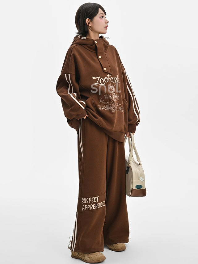 Zootopia Judy und Nick Grafik Braun Hoodie