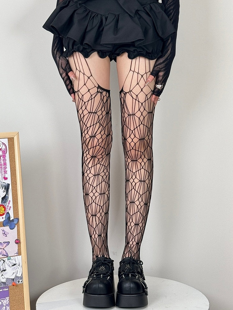 Suspender Black Design Gothic Stockings Cut-out