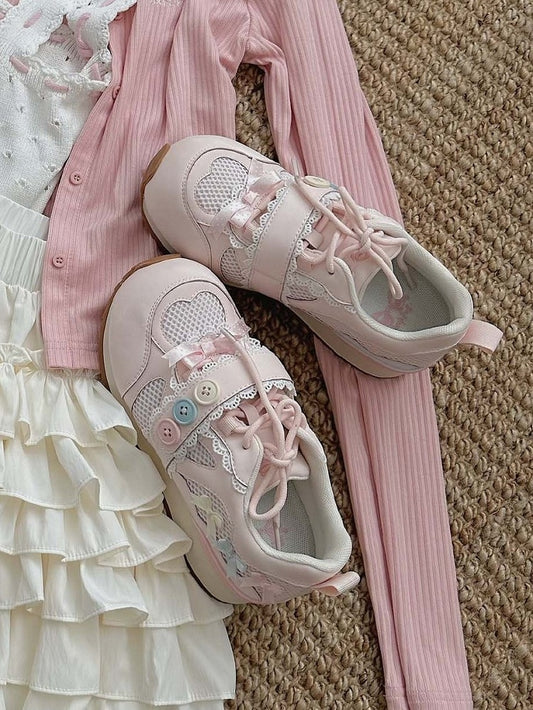 Accents - Sneakers Sweet Lolita Bow Pink
