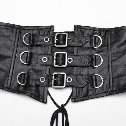 Asymmetric Goth Black Lapel Kimono