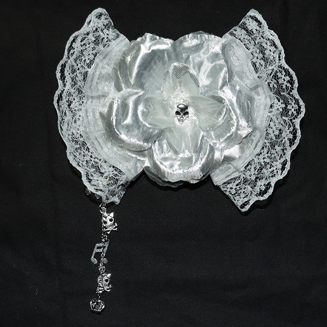 Floral 2 Options Hairclip Silver Design