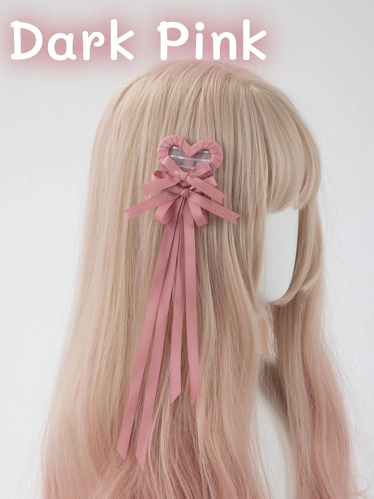 Clip Hair (Single Heart Bow