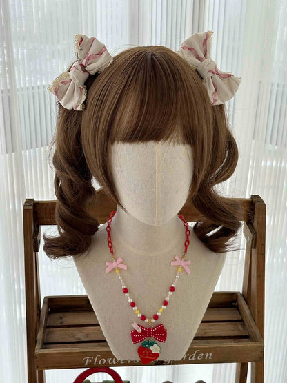 Hairclip Beige Bowknot
