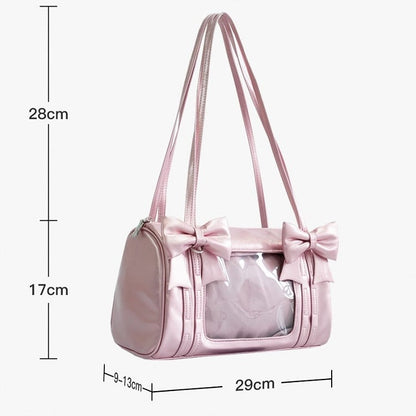 Window Daily Display with Pink Bag Bow Ita PU