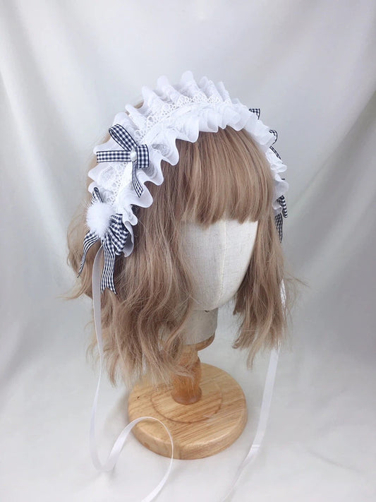 Gingham Ruffled Sweet Hairband