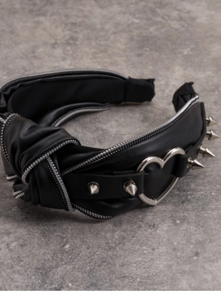 Gothic Buckle KC Studs Decorated Knot Black Design