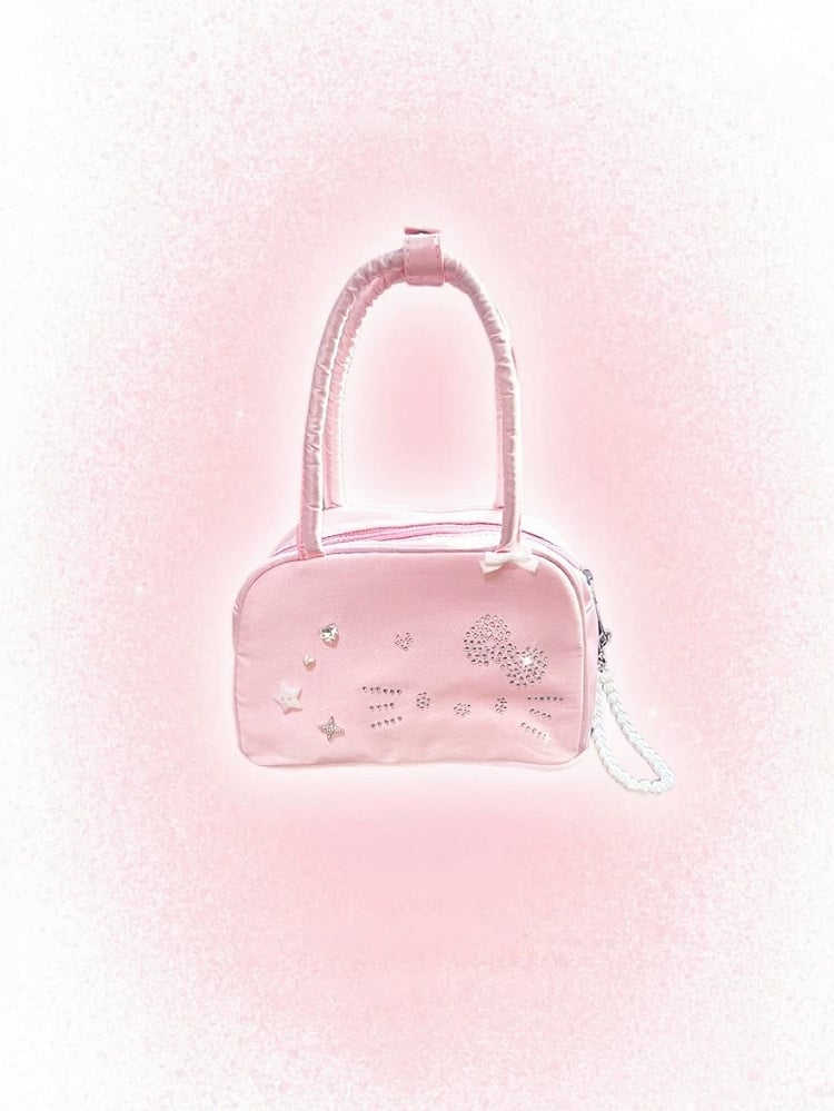 Pink Cat Rhinestone Handbag - IVONA boutique