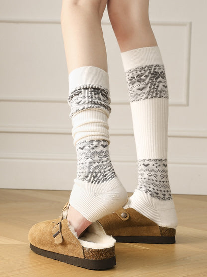 Colors Design Warmers Leg Retro Footed 6 Pattern