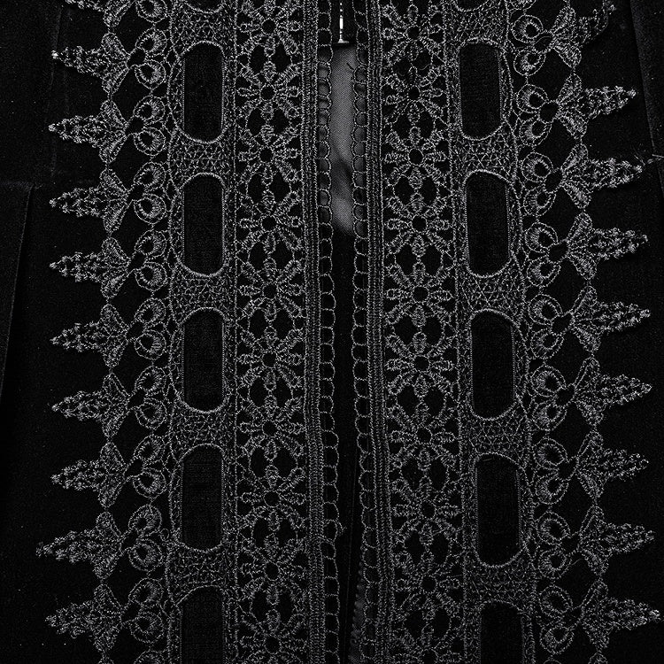 Coat Symmetric Gorgeous Black Goth