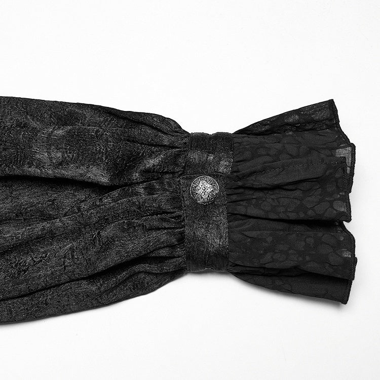 Gothic Black Shirt Glamorous Men's