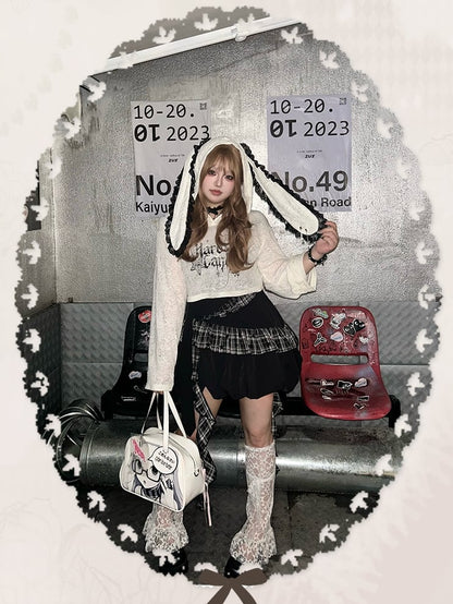 mit Rüschen Y2K Rock Schwarz Plaid Cascading Plus Size Cami Dress Bubble