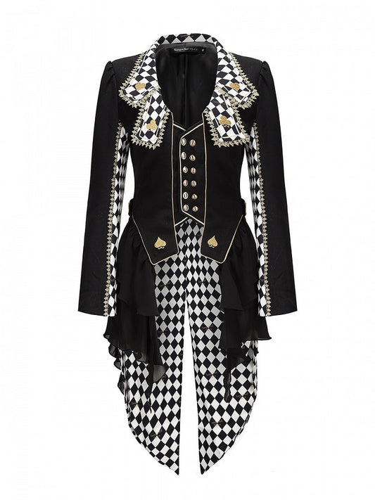 Aristocrat Lolita Wonderland Alice Black Ouji Checkered in Tailcoat Vibes