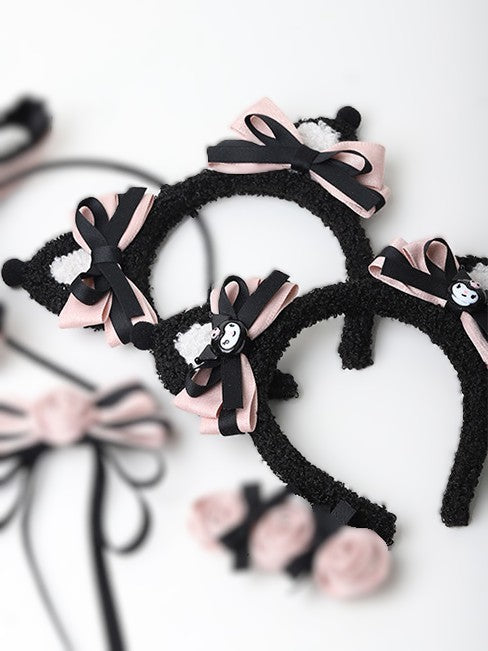 KC Ear Black 2 Lolita Pink Options Sweet-edgy Cat