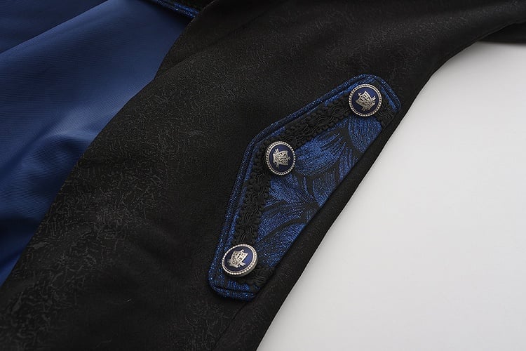 Lange Lolita Blau Ouji Mode Schwarz Aristokrat Weste Dunkel und