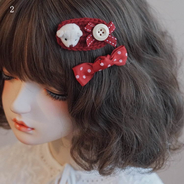 Red Hairclips 5 Options