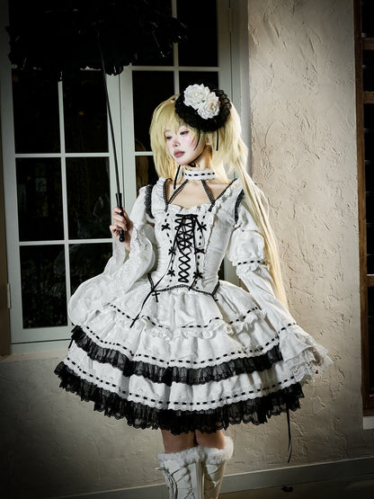 Girl Sleeves Top Outfit Skirt Lolita Detachable Fanart Magic Fashion Puff Gothic +