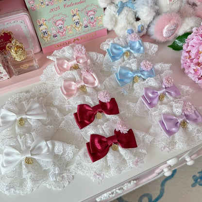 Rosa/Lila/Blau/Rot/Weiß Bowknot Design Handgelenk Manschetten Floral