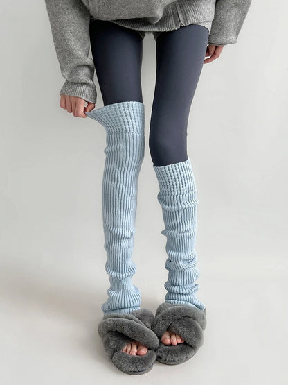 (3 Ribbed Bow Detachable Colors) Leg Warmers