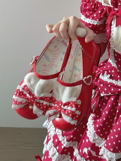 with Bow Shoes Red at Mary Jane Top Sweet Lolita