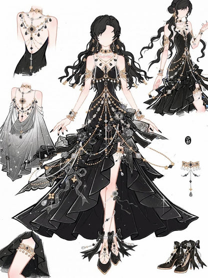 Red Velvet Mermaid Skirt Backless Siren Dress Evening Gown