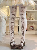 Brown/Pink Bunny and Bear Sweet Lolita Tights