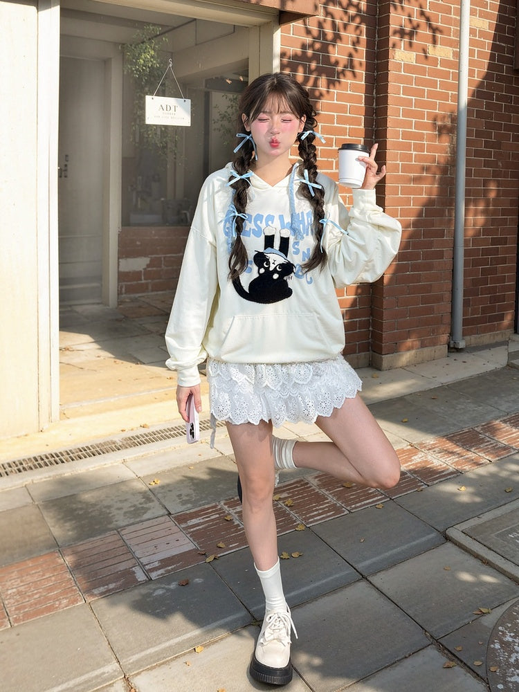 ホワイトレースティアードミニスカート