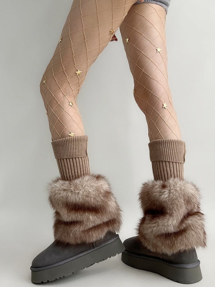 Fur Warmers Colors) Knit Leg Faux (5 Trim