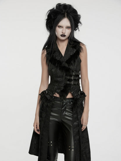 Goth Detachable Black Vest