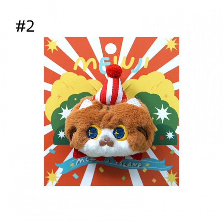 Süße Plüschbrosche in Kätzchenform