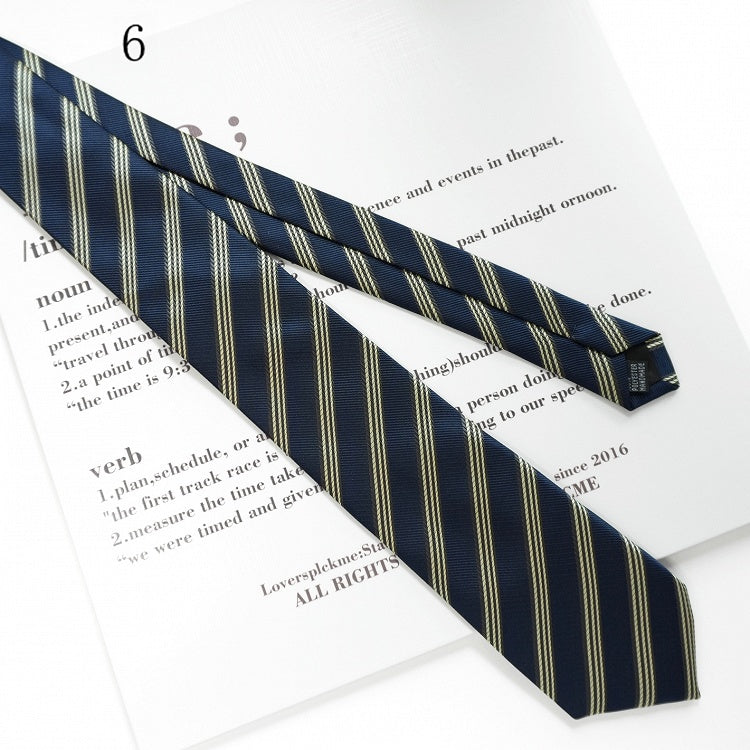 Neck 17 Options Tie Pattern Uniform JK Striped