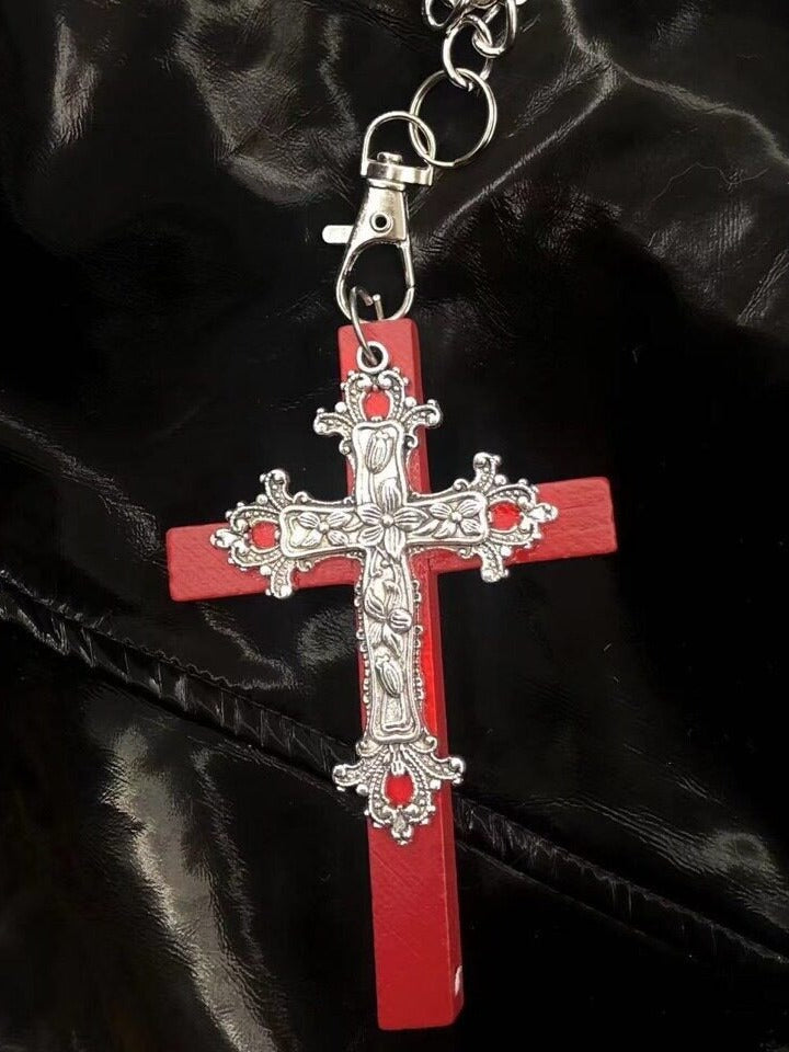 4-Color Gothic Cross Pendant Necklace