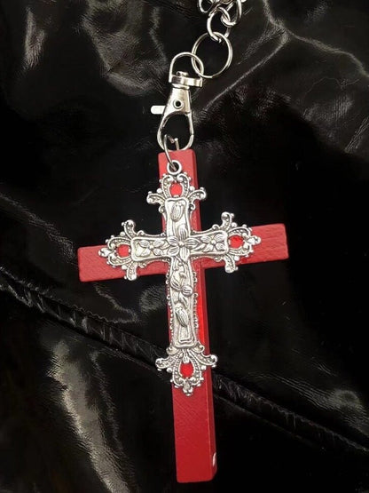4-Color Gothic Cross Pendant Necklace