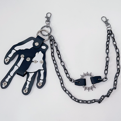 Dress Chain Y2K Hand Skeleton Black Accessory