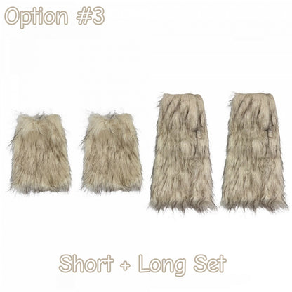 Available) Fur Lengths Faux Warmers Layered Leg (2