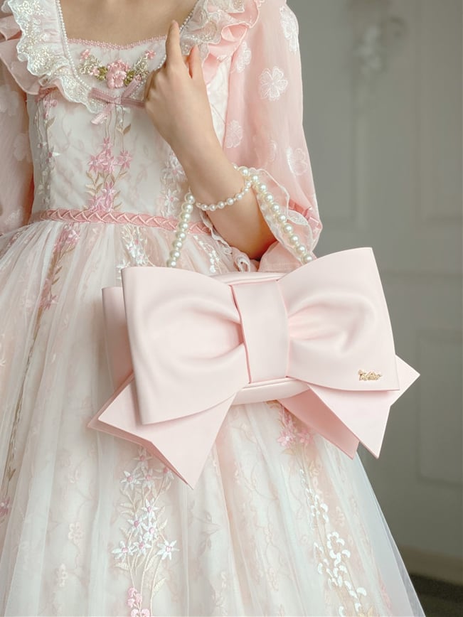 Black/Pink Bokwnot Crossbody Sweet Lolita Bag