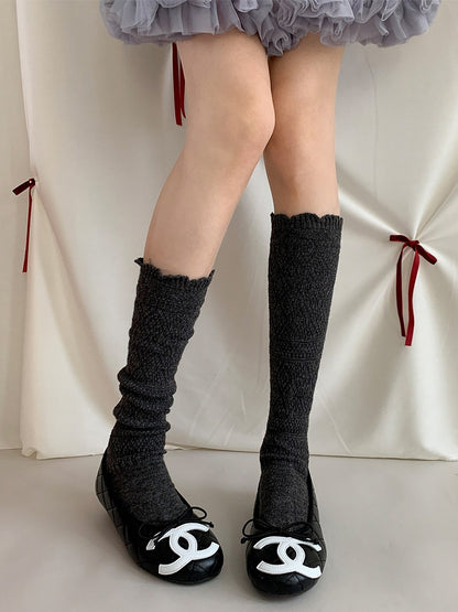Socks Colors) Slouchy Calf Knit (3 Textured
