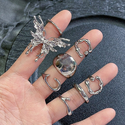 サイバーパンク8 シルバーセットリング