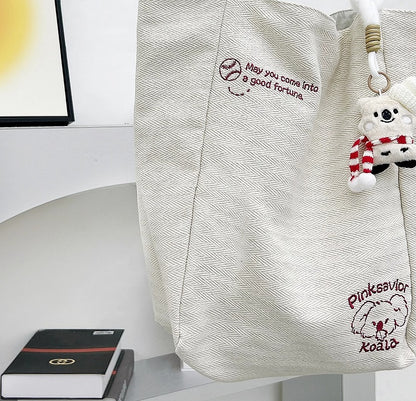 コアラベージュオープントップショルダーバッグ