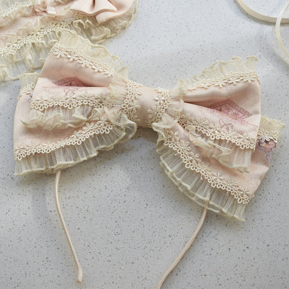 / ベージュピンクリボンKCミントブルー