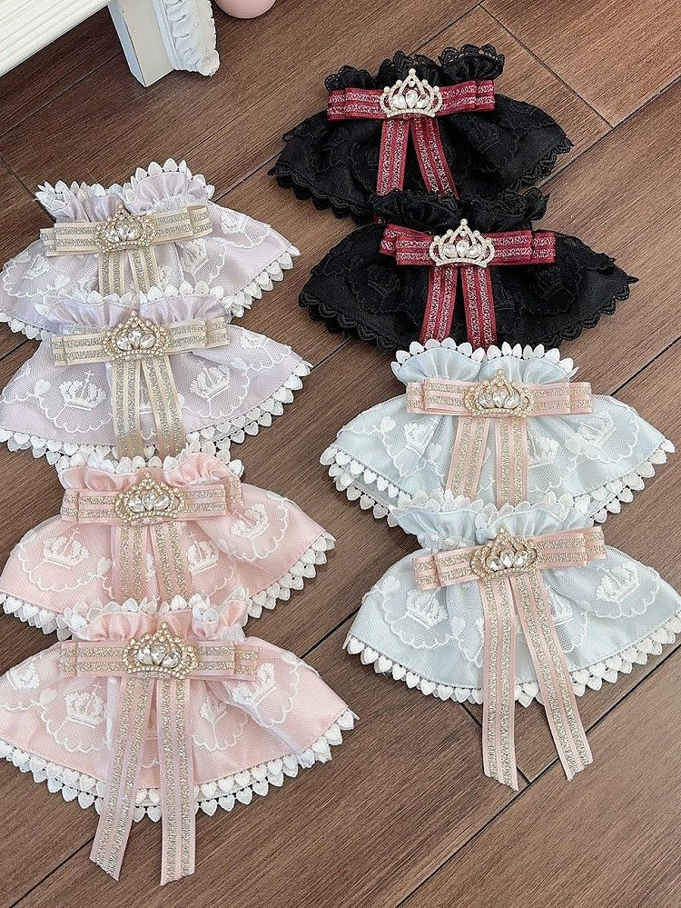 Options Decorated Rhinestone Bowknot Cuffs Crown Wrist Color 4