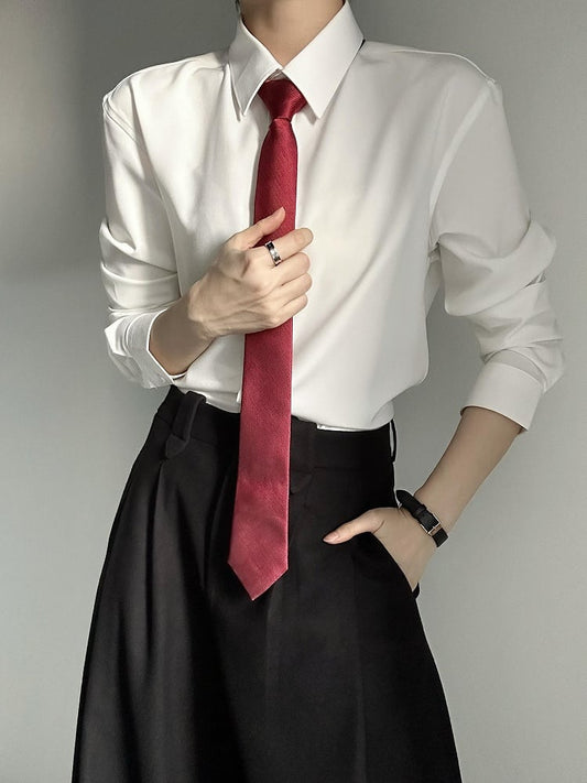 Ouji Lolita Red Arrow Point Necktie with Functional Zipper