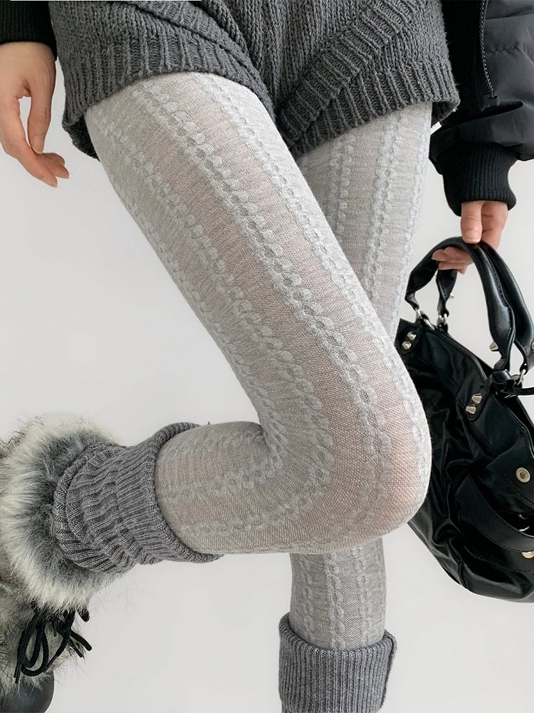 Tights Cable Knit Colors) Warm (3