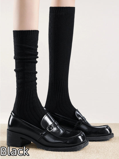 Colors) Socks (4 Calf Textured Knit
