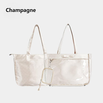 Daily Bag Satin Polka Dot Champagne Ita Pattern