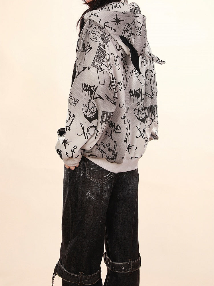 with Adjustable Knee Belt Design Waist Wide-Leg Jeans Black Low