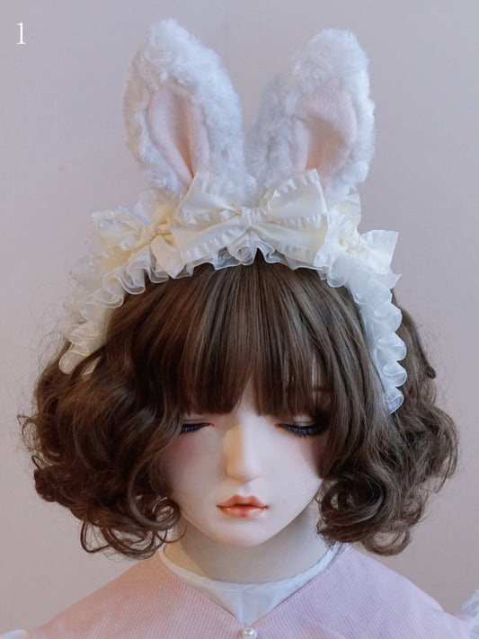 詳細 KCオプション 耳飾り 蝶結び レース 11トリム バニー